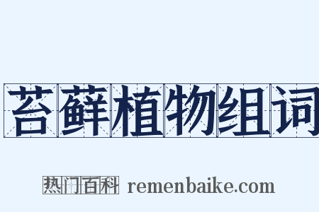 苔藓植物组词是什么意思的图片